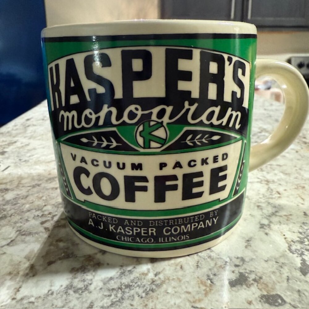 Vintage Kasper’s Monogram Coffee Chicago Mug Cup Yesterday Year Westwood 1991 - Picture 4 of 5